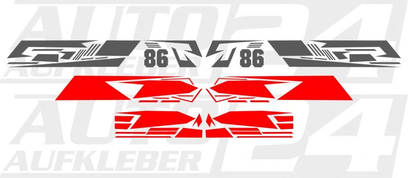 Geometrie Design 055 - Autoaufkleber Set – Bild 8