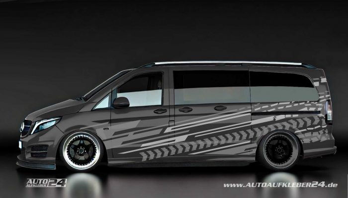 Mercedes Vito / V-Klasse Transporter / Camper Tuning mit individuellem Aufkleber - Design-Folie von Autoaufkleber 24 für beeindruckende Optik – Folierung #067-2