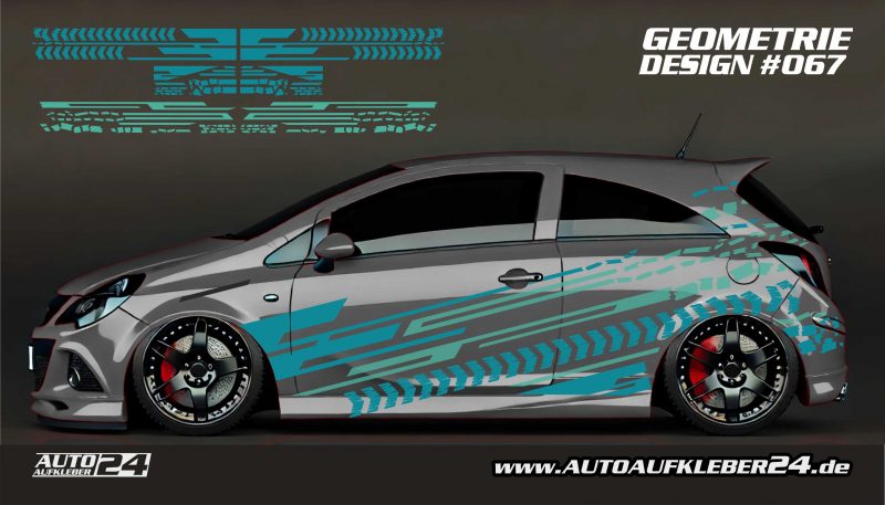 Opel Corsa Tuning mit individuellem Aufkleber – Design - Folie von Autoaufkleber 24 für beeindruckende Optik – Folierung #067-2