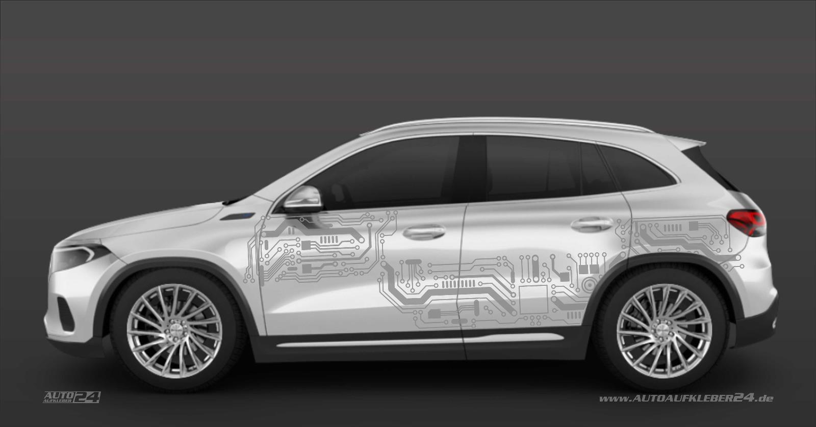 Autoaufkleber 24 - Dein Shop für ausgefallene Elektro Auto Aufkleber und Design Folien - Folierung Mercedes EQA folieren