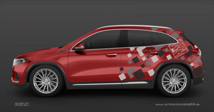 Autoaufkleber 24 - Dein Shop für ausgefallene Elektro Auto Aufkleber und Design Folien - Autofolierung Mercedes EQA AMG