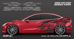 Autoaufkleber 24 - Dein Shop für ausgefallene Elektro Auto Aufkleber und Design Folien - Autofolierung Tesla Model 3