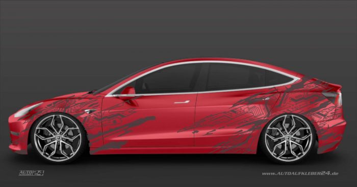 Autoaufkleber 24 - Dein Shop für ausgefallene Elektro Auto Aufkleber und Design Folien - Folierung Tesla Model S X Y 3 folieren