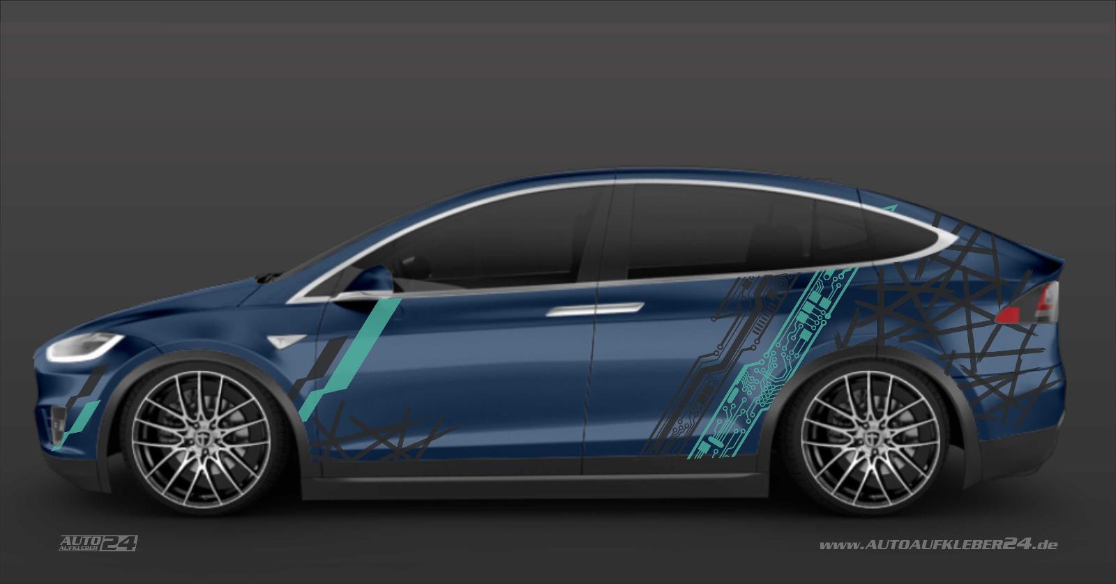 Autoaufkleber 24 - Dein Shop für ausgefallene Elektro Auto Aufkleber und Design Folien - Folierung Tesla Model S X Y 3 folieren