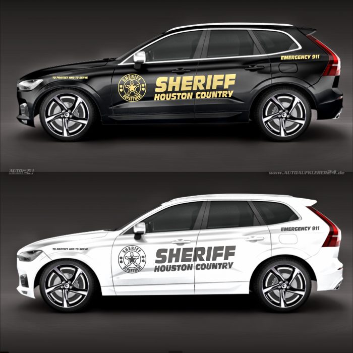 Police / Sheriff Autoaufkleber Seitenaufkleber Aufkleber