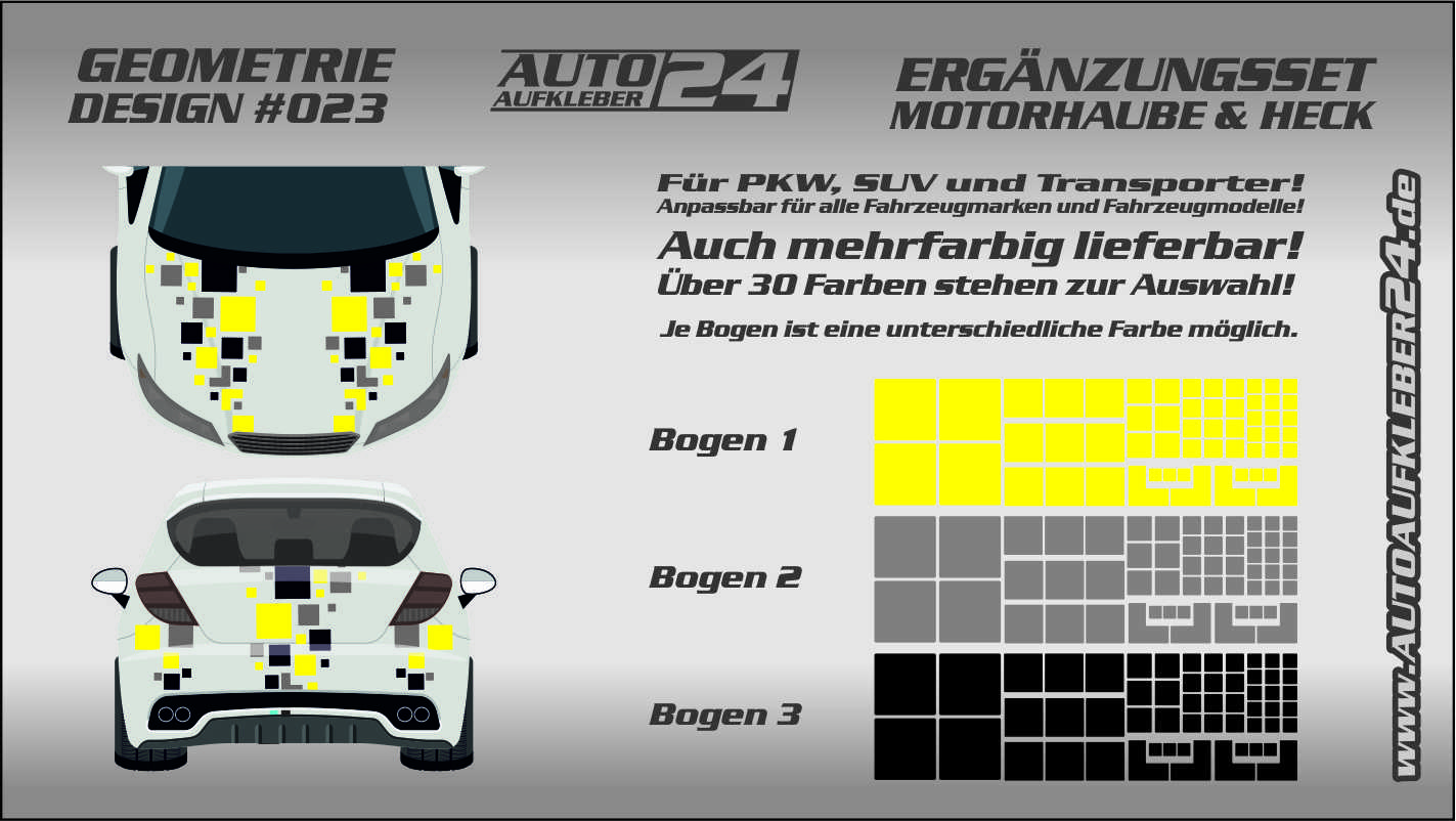 Geo-Design 023 Ergänzung- Motorhaube und Heck Autoaufkleber — Autoaufkleber  24 - carstyling and more