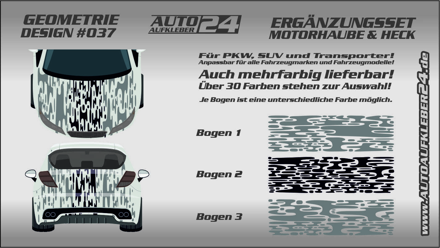 Geo-Design 037 Ergänzung- Motorhaube und Heck Autoaufkleber — Autoaufkleber  24 - carstyling and more
