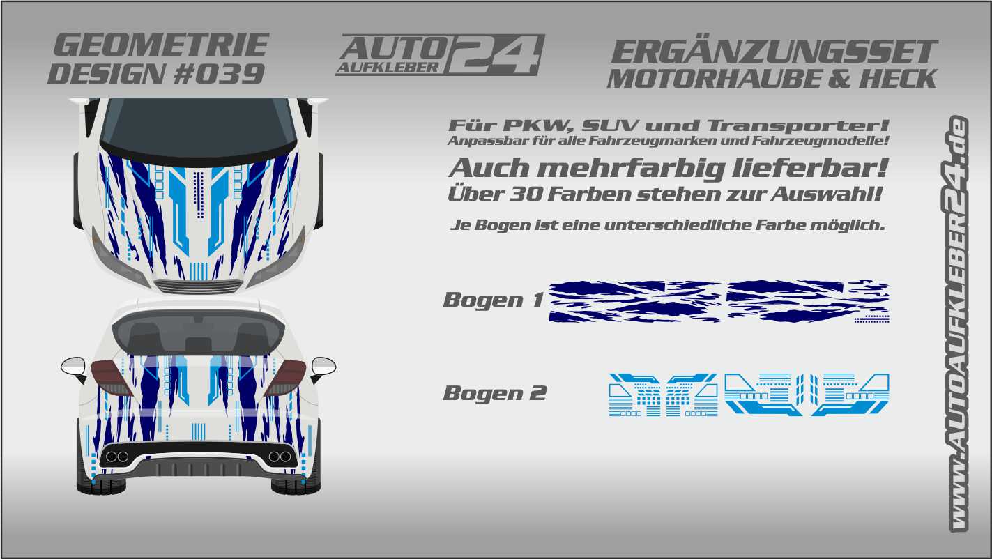 Aufkleber-Set Fahrzeugabmessungen - design112 GmbH