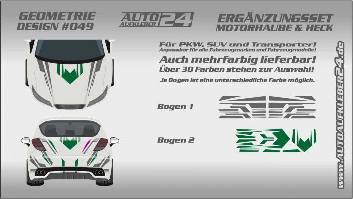 Brush-Design 001 Ergänzung Motorhaube und Heck Autoaufkleber —  Autoaufkleber 24 - carstyling and more