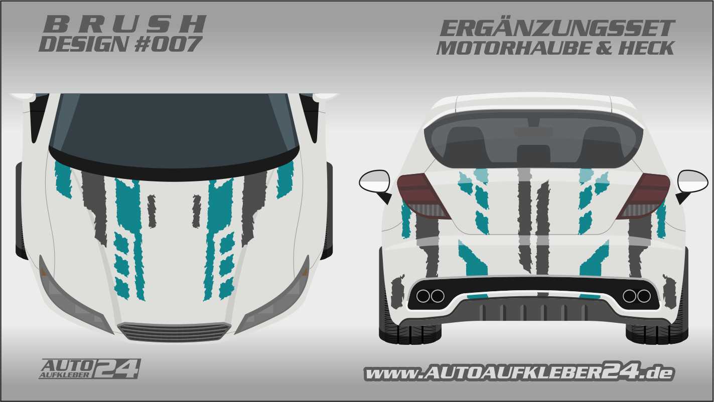 Brush-Design 007 Ergänzung- Motorhaube und Heck Autoaufkleber —  Autoaufkleber 24 - carstyling and more