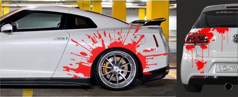 3D Auto Aufkleber B-Säule Wasserfest - 50x25cm Für Individuelles Styling