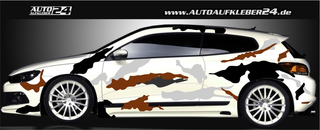 #5_269 CAR PERFORMANCE SET Camouflage Seitenstreifen Autoaufkleber