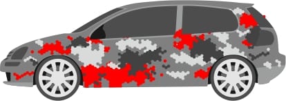 camouflage waben design car wrap