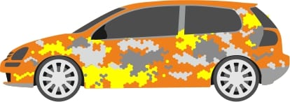 camouflage waben design car wrap