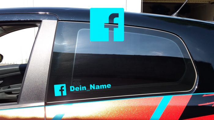 Dein Facebook Name als Aufkleber fürs Auto