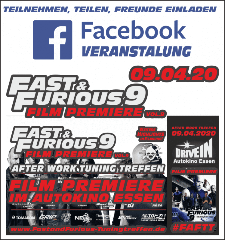 Fast and Furious Tuning Treffen - Mega Event im Autokino Essen