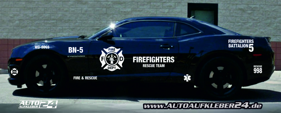 Firefighter V2 car design - Autoaufkleber Set — Autoaufkleber 24 -  carstyling and more