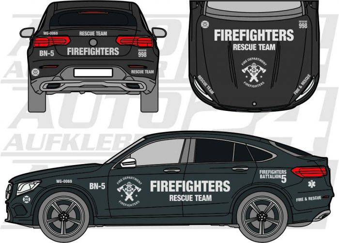 Firefighter SUV design - Autoaufkleber Set — Autoaufkleber 24 - carstyling  and more