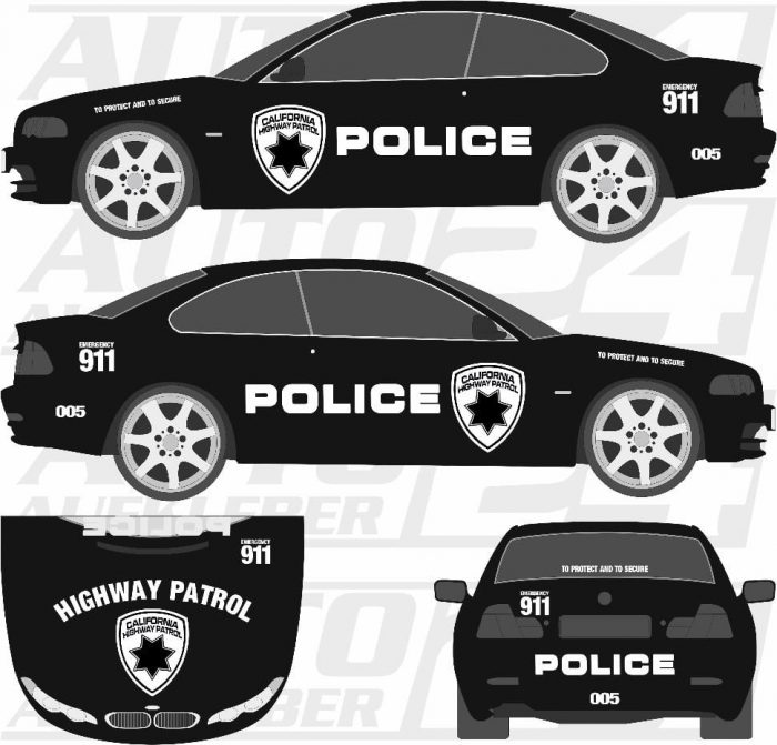 Police car wrap, Police Aufkleber, Police Design, Autoaufkleber, Sticker, Interceptor, 911, Highway Patrol
