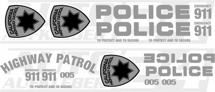 Police car wrap, Police Aufkleber, Police Design, Autoaufkleber, Sticker, Interceptor, 911, Highway Patrol