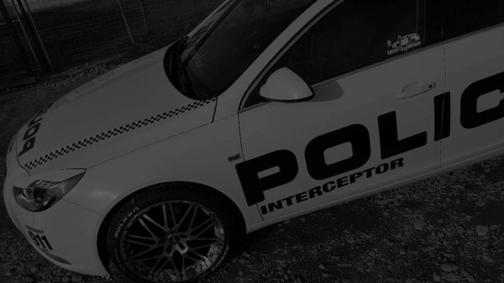 Police Car Aufkleber Sticker USA Autoaufkleber