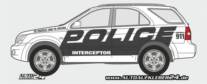 Police car wrap, Police Aufkleber, Police Design, Autoaufkleber, SUV