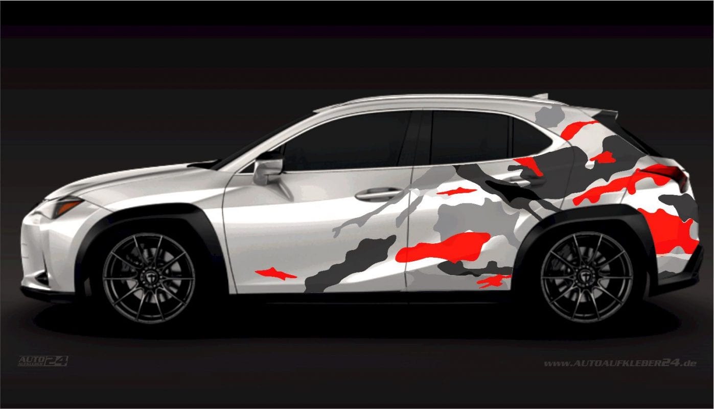 Camouflage Design - Aufkleber / Seitenaufkleber / Autoaufkleber SUV Lexus UX NX RX