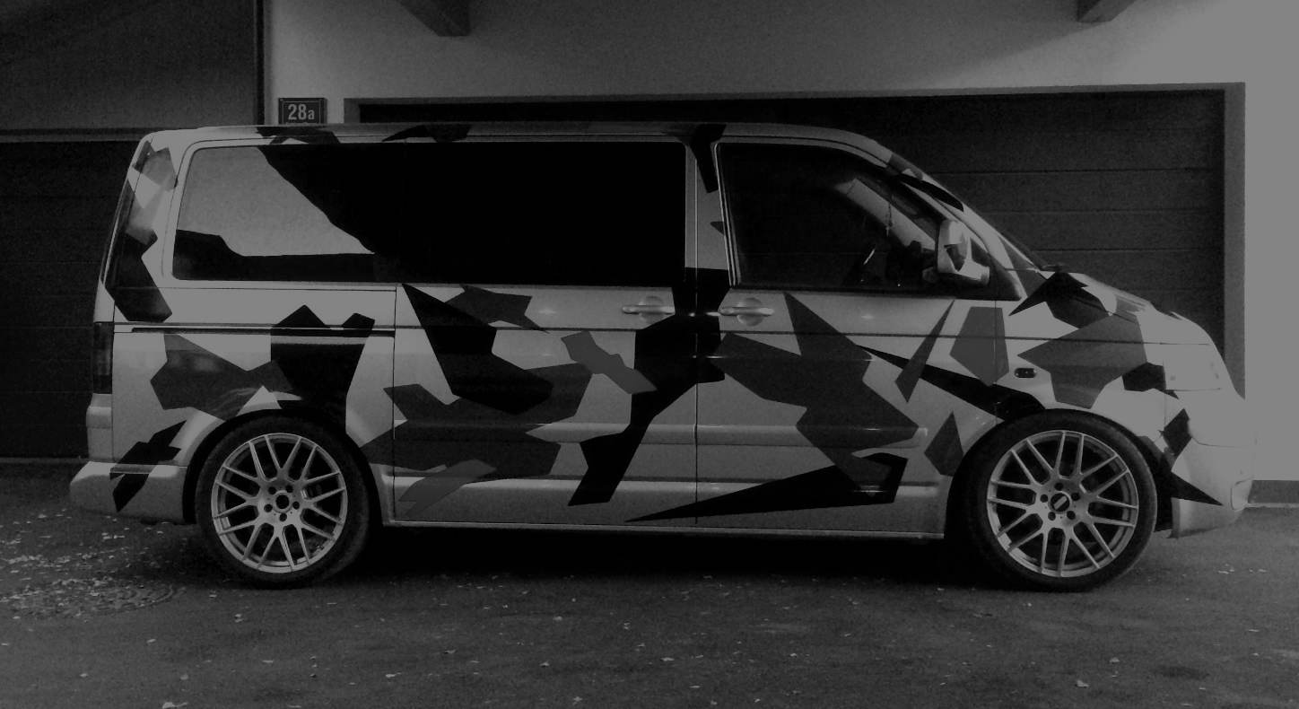 Camouflage - Aufkleber / Seitenaufkleber / Autoaufkleber Volkswagen VW Transporter