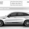 Autoaufkleber24 - Elektro Auto folieren - ausgefallene Rennstreifen Aufkleber Folierung Mercedes EQA