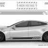 Autoaufkleber24 - Tesla Elektro Auto folieren - ausgefallene Rennstreifen Aufkleber Folierung Tesla Model 3