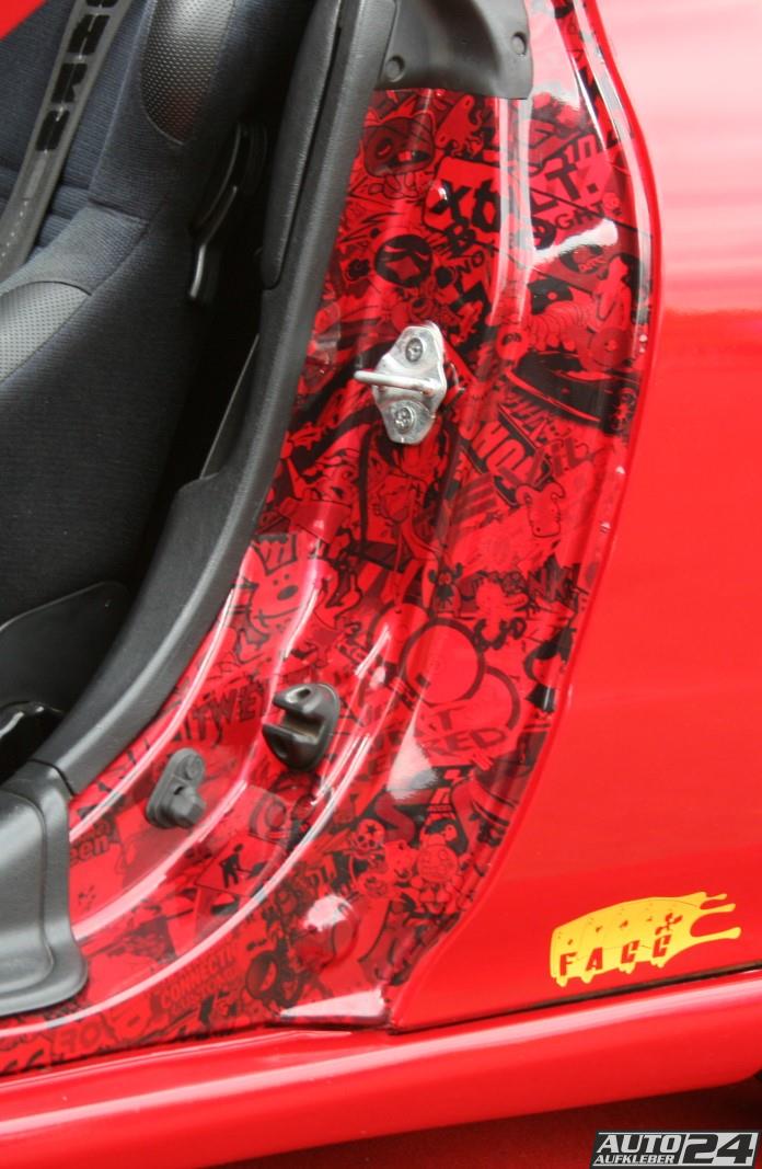 STICKERBOMB-FOLIE AUTO-FOLIE AUFKLEBER 3D Car Wrapping Blasenfrei  schwarz-weiß EUR 225,00 - PicClick FR