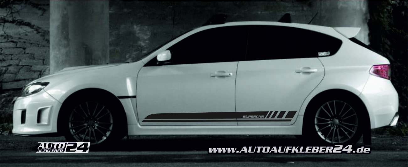 Auto-Dress Seitenstreifen Aufkleber Set/Dekor passend für Opel Astra -  Motiv: Clean (001 Silber-Chrom) : : Auto & Motorrad