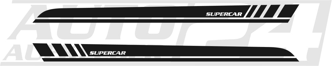Autosticker 1x - 76x25mm - weiß oder schwarz - Fensterinnenseite
